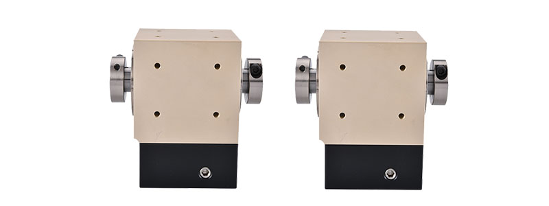 ตัวลดเกียร์มุมขวาเอาต์พุตแบบ Dual-Bore - ซีรี่ส์ PZTB